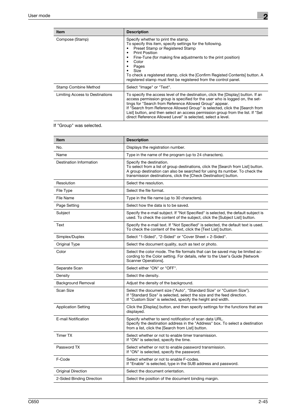 Konica Minolta bizhub C650 User Manual | Page 69 / 165