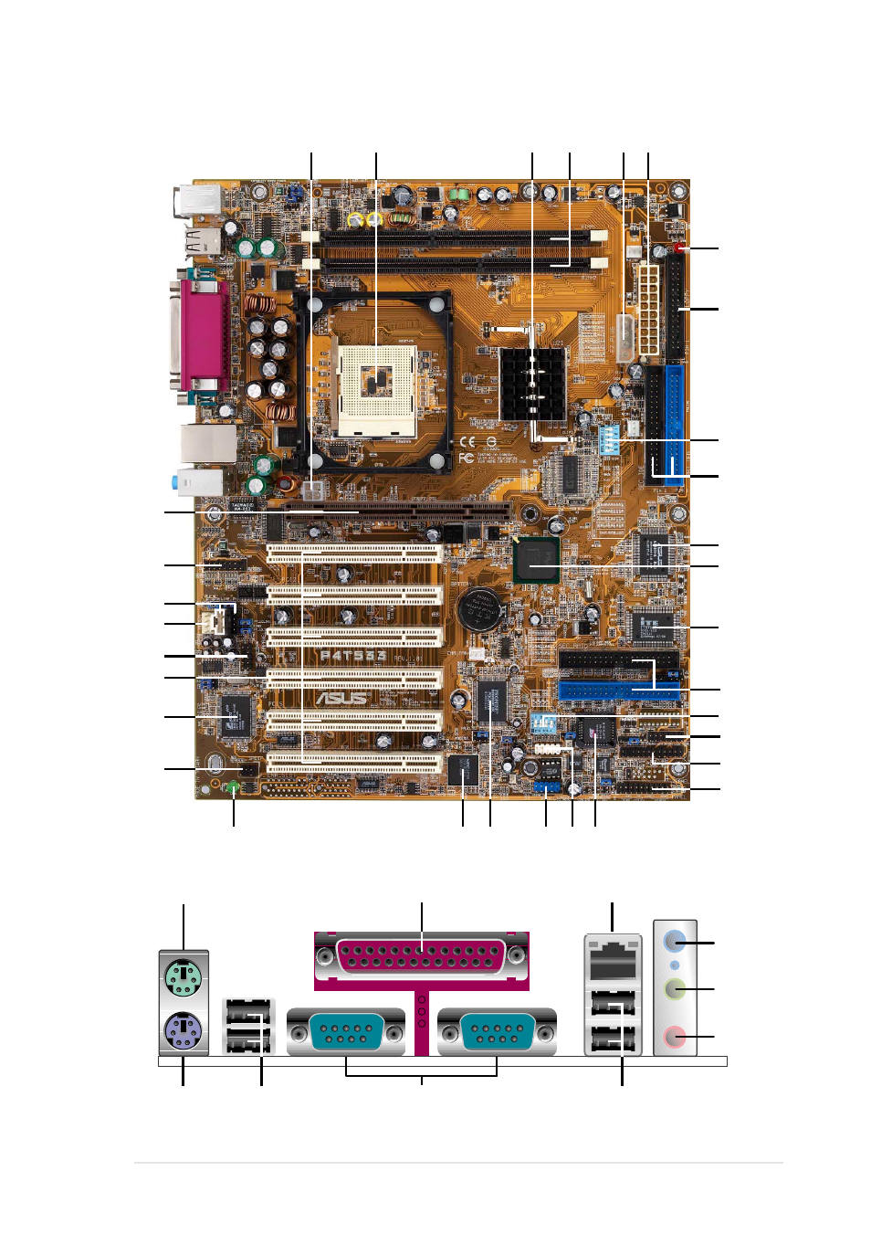 1 component locations | Asus P4T533 User Manual | Page 17 / 136