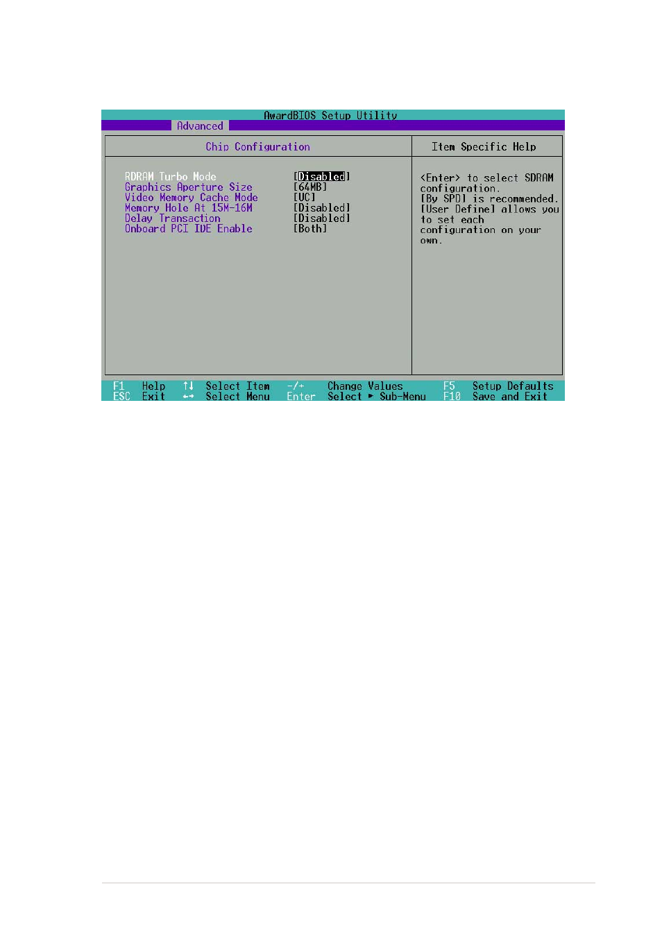 1 chip configuration | Asus P4T533 User Manual | Page 87 / 136