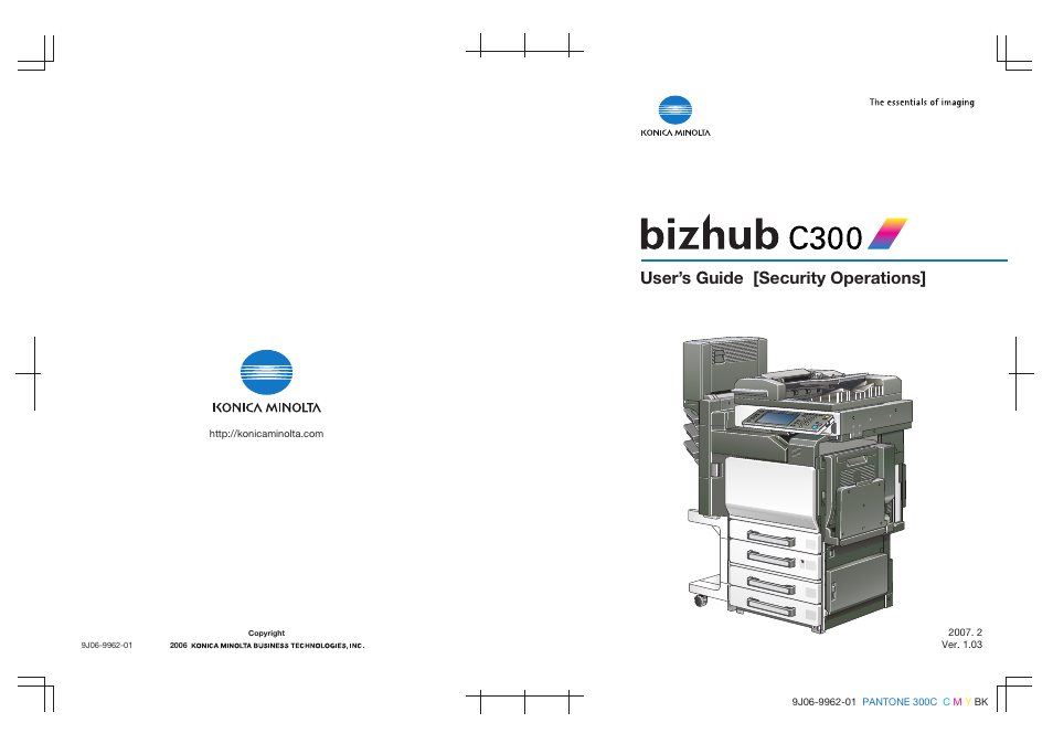 Konica Minolta bizhub C300 User Manual | 188 pages