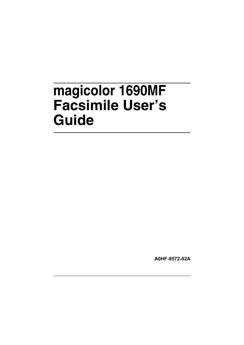 Konica Minolta magicolor 1690MF User Manual | 113 pages