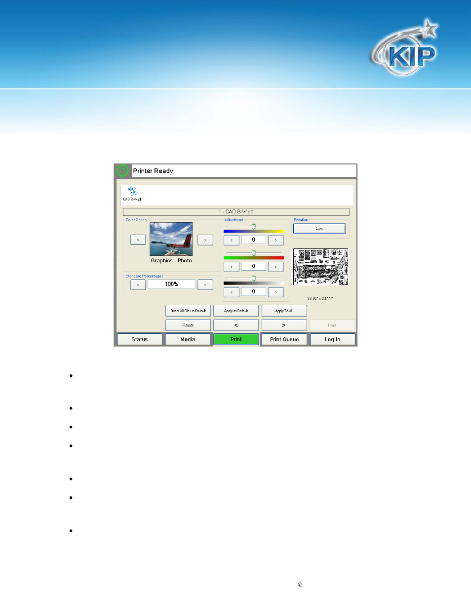 File setup, Kip c7800 touchscreen software | Konica Minolta KIP C7800 User Manual | Page 31 / 42