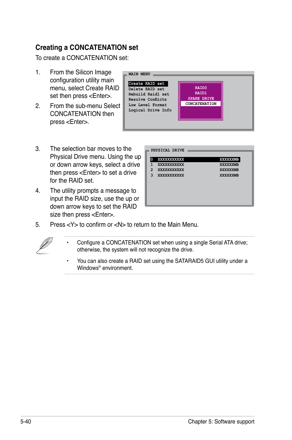 Creating a concatenation set | Asus Striker Extreme User Manual | Page 162 / 172