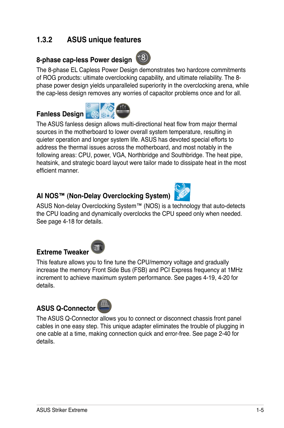 2 asus unique features | Asus Striker Extreme User Manual | Page 21 / 172