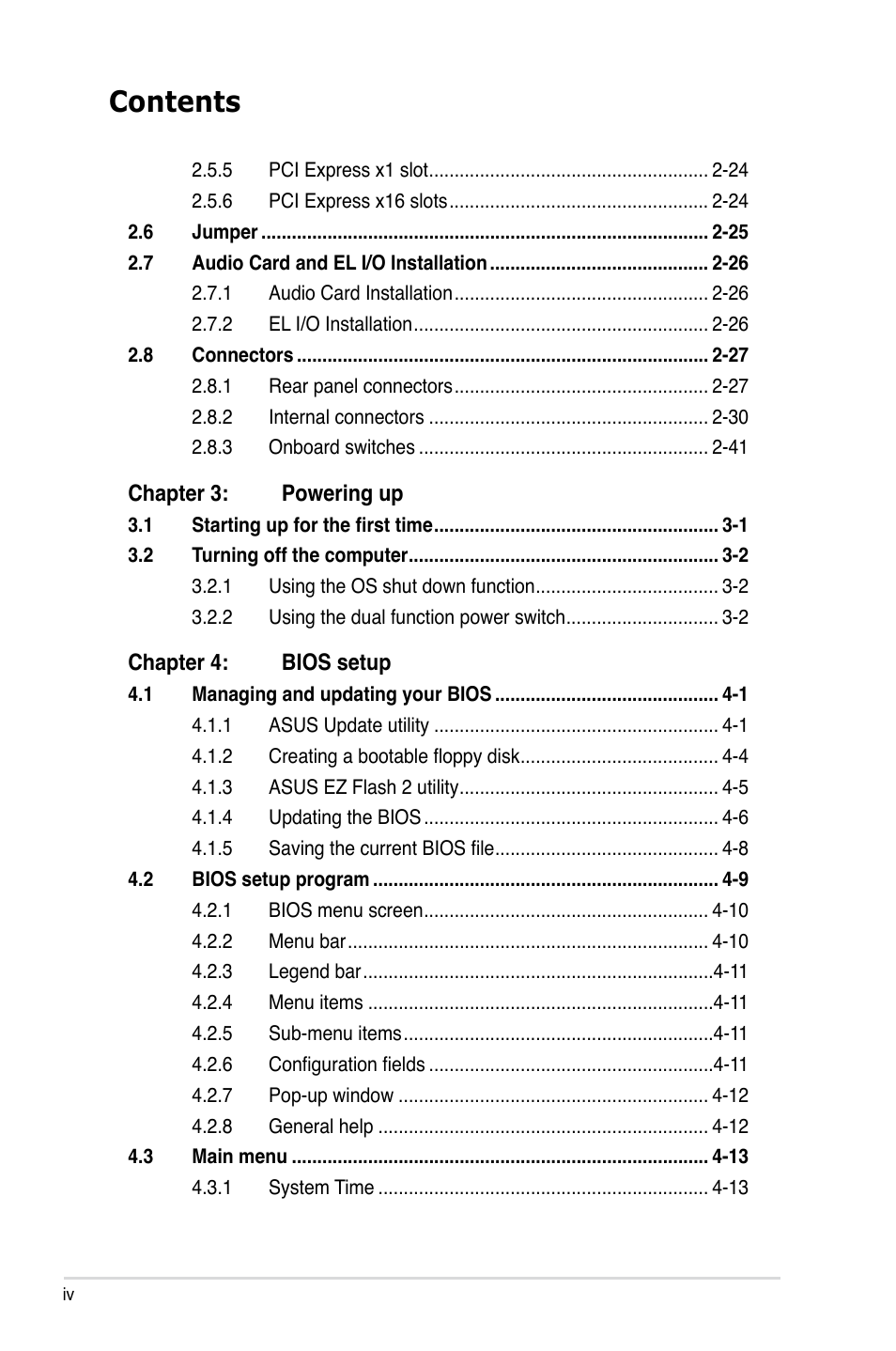 Asus Striker Extreme User Manual | Page 4 / 172