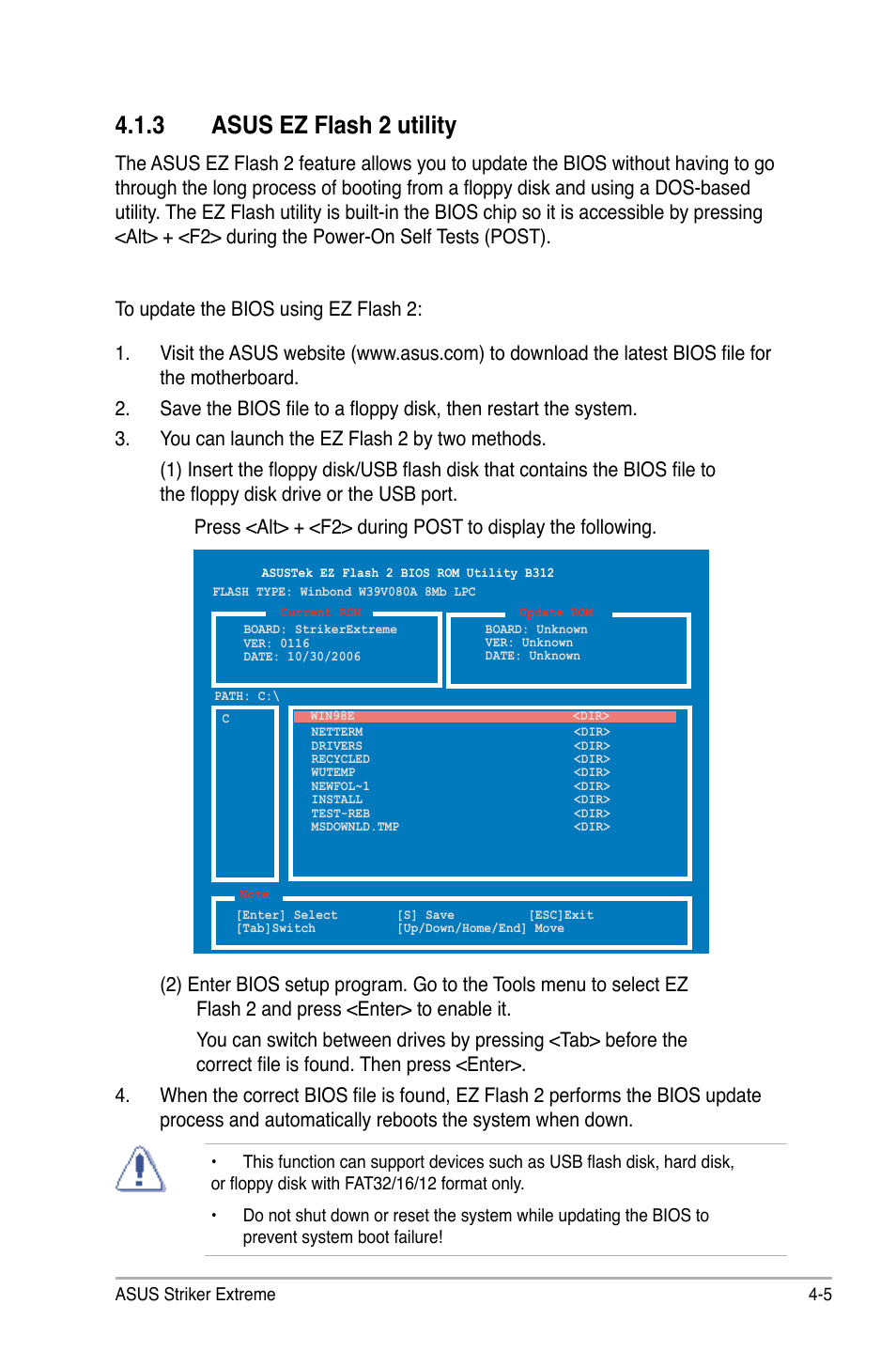 3 asus ez flash 2 utility | Asus Striker Extreme User Manual | Page 79 / 172