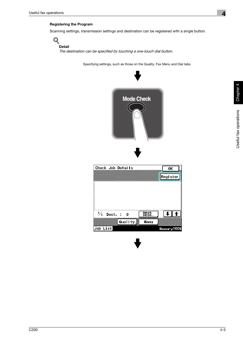 Registering the program | Konica Minolta bizhub C200 User Manual | Page 120 / 186