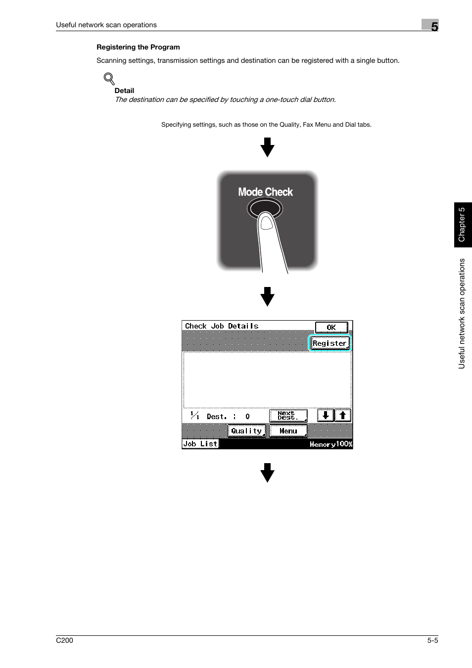 Registering the program | Konica Minolta bizhub C200 User Manual | Page 152 / 186