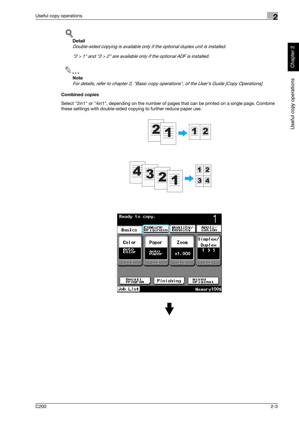 Combined copies | Konica Minolta bizhub C200 User Manual | Page 92 / 186