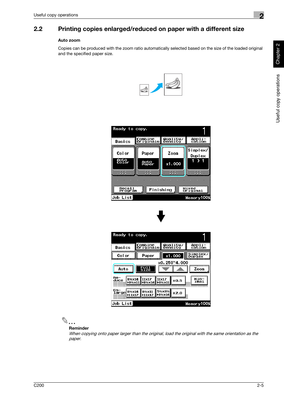 Auto zoom | Konica Minolta bizhub C200 User Manual | Page 94 / 186