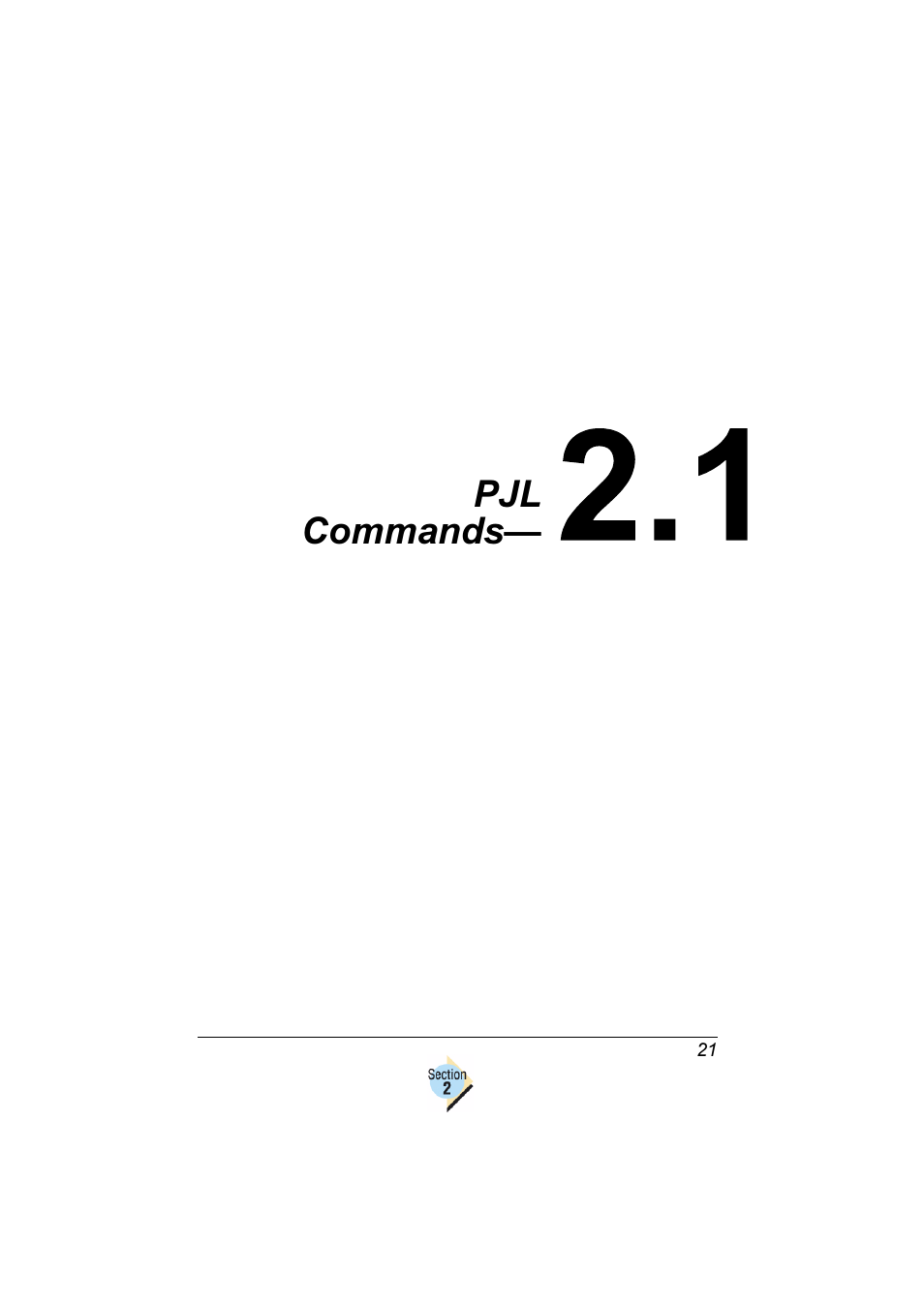 1 pjl commands, Pjl commands | Konica Minolta Magicolor 2350EN User Manual | Page 25 / 82