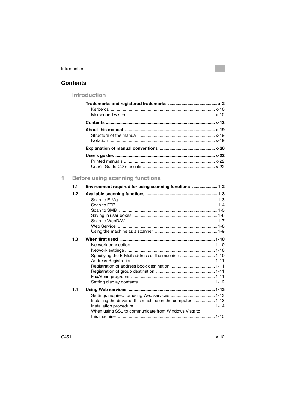 Konica Minolta bizhub C451 User Manual | Page 13 / 413