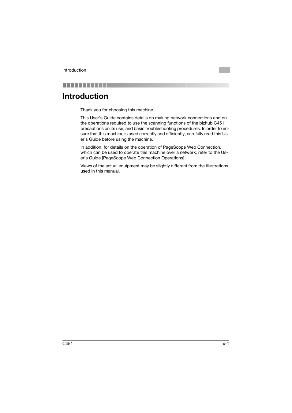 Introduction | Konica Minolta bizhub C451 User Manual | Page 2 / 413