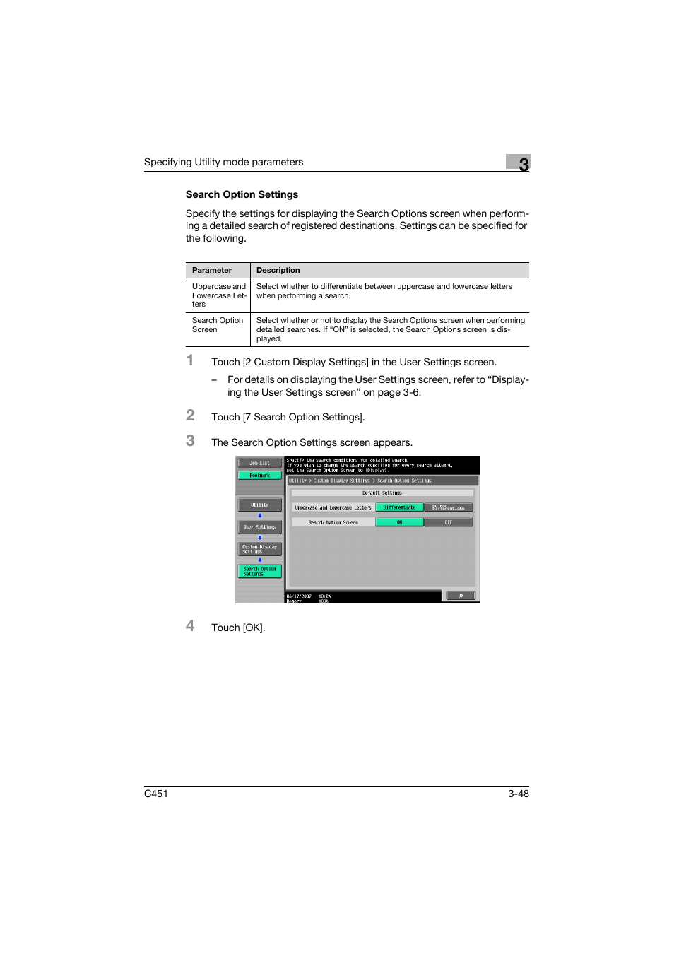 Search option settings, Search option settings -48 | Konica Minolta bizhub C451 User Manual | Page 214 / 413