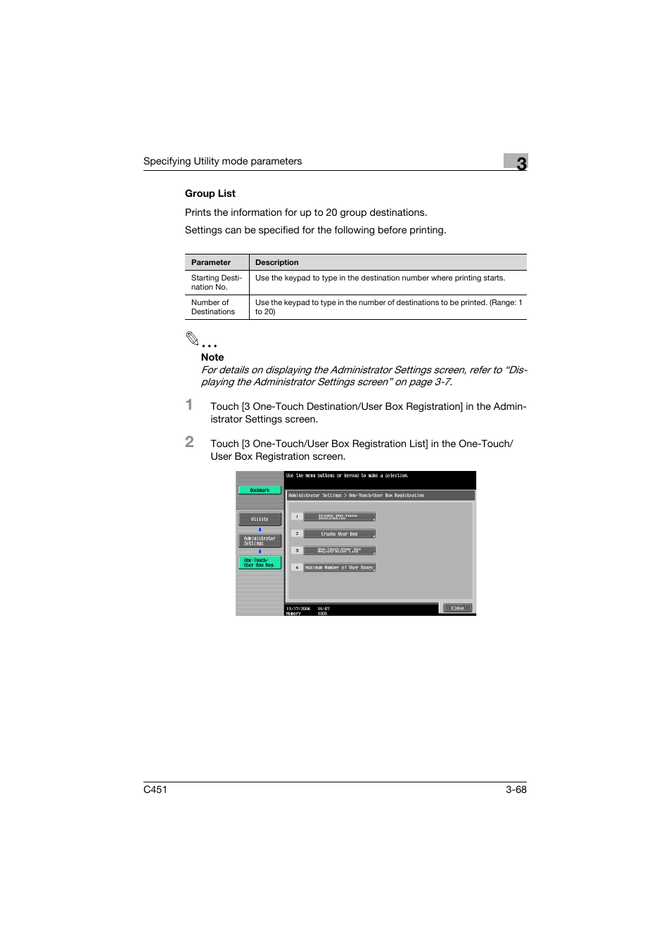 Group list, Group list -68 | Konica Minolta bizhub C451 User Manual | Page 234 / 413