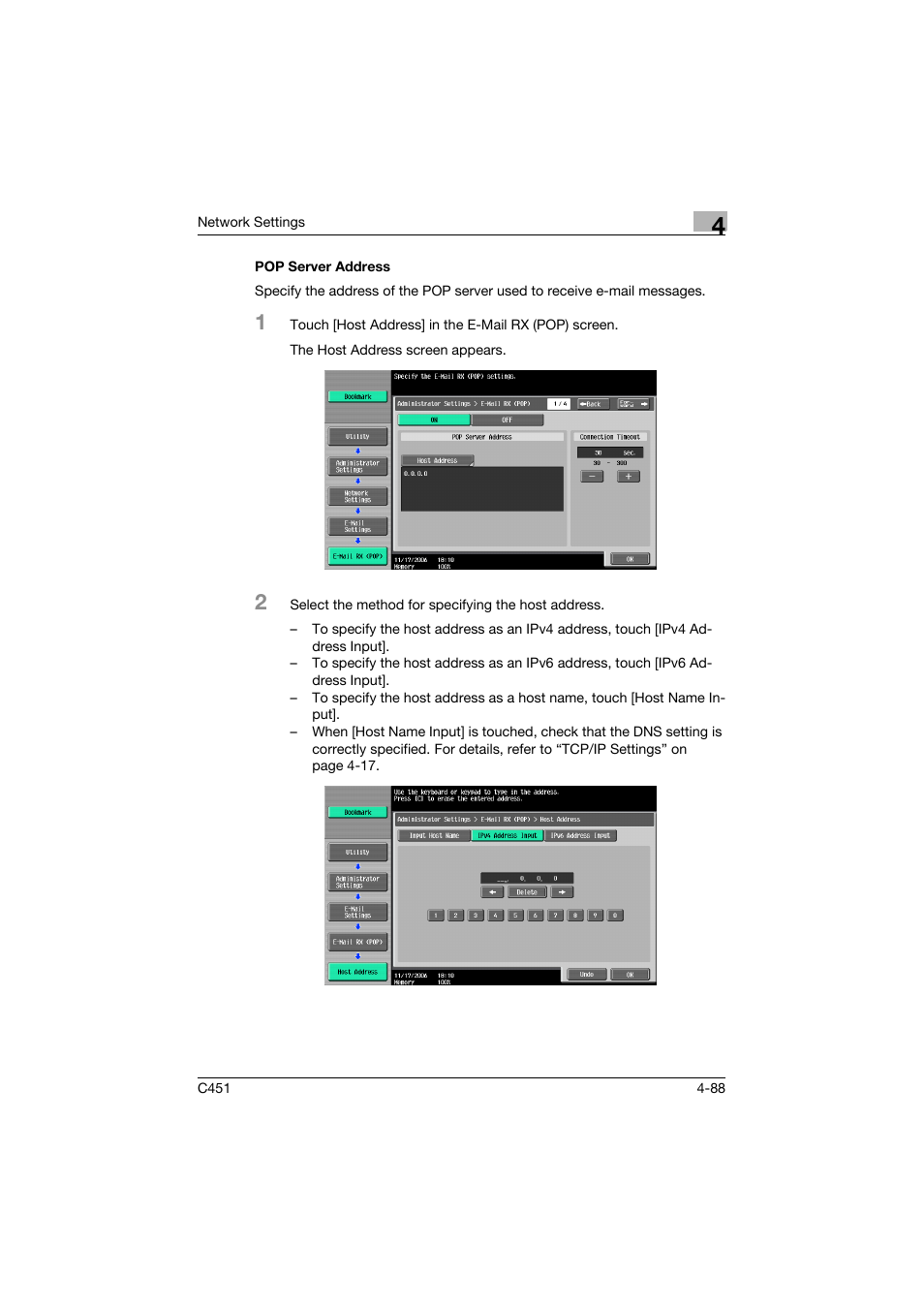 Pop server address, Pop server address -88 | Konica Minolta bizhub C451 User Manual | Page 333 / 413