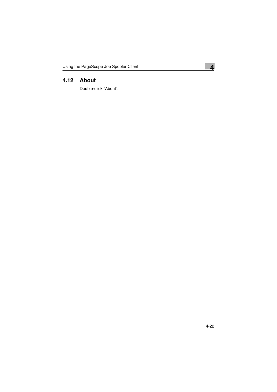 12 about, About -22 | Konica Minolta PageScope Job Spooler User Manual | Page 35 / 36
