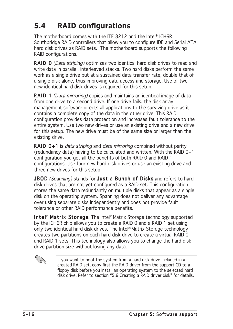 4 raid configurations | Asus P5AD2-E Deluxe User Manual | Page 130 / 150