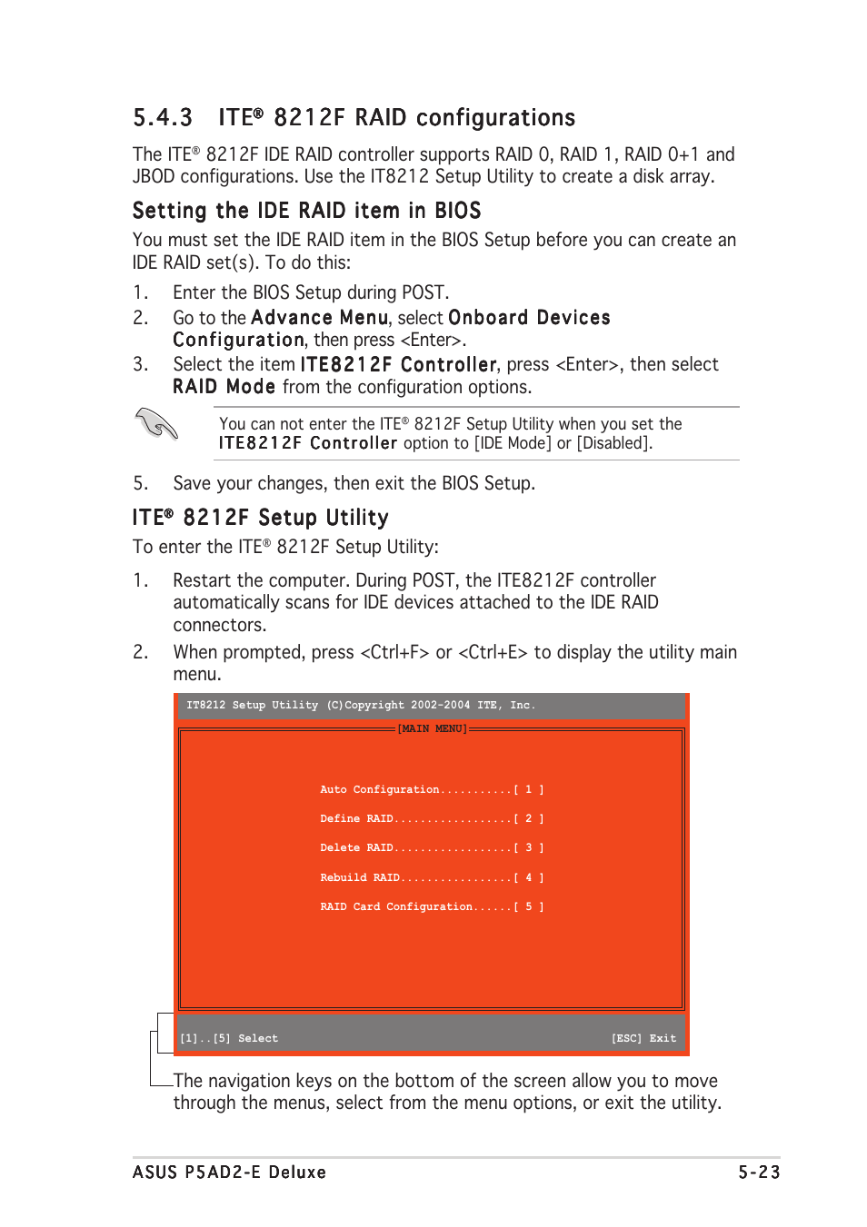 3 ite ite ite ite ite, 8212f raid configurations | Asus P5AD2-E Deluxe User Manual | Page 137 / 150
