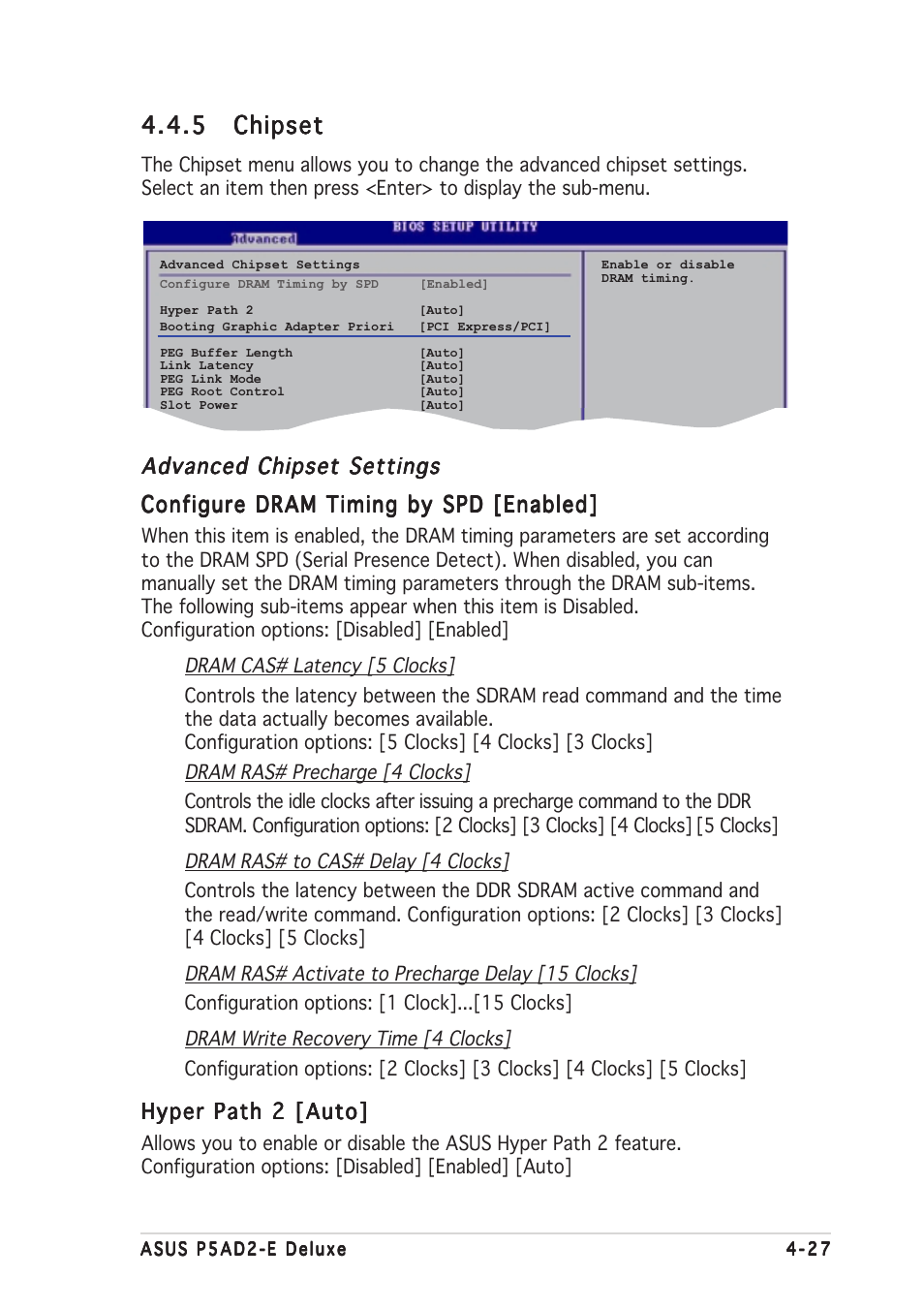 5 chipset chipset chipset chipset chipset | Asus P5AD2-E Deluxe User Manual | Page 95 / 150