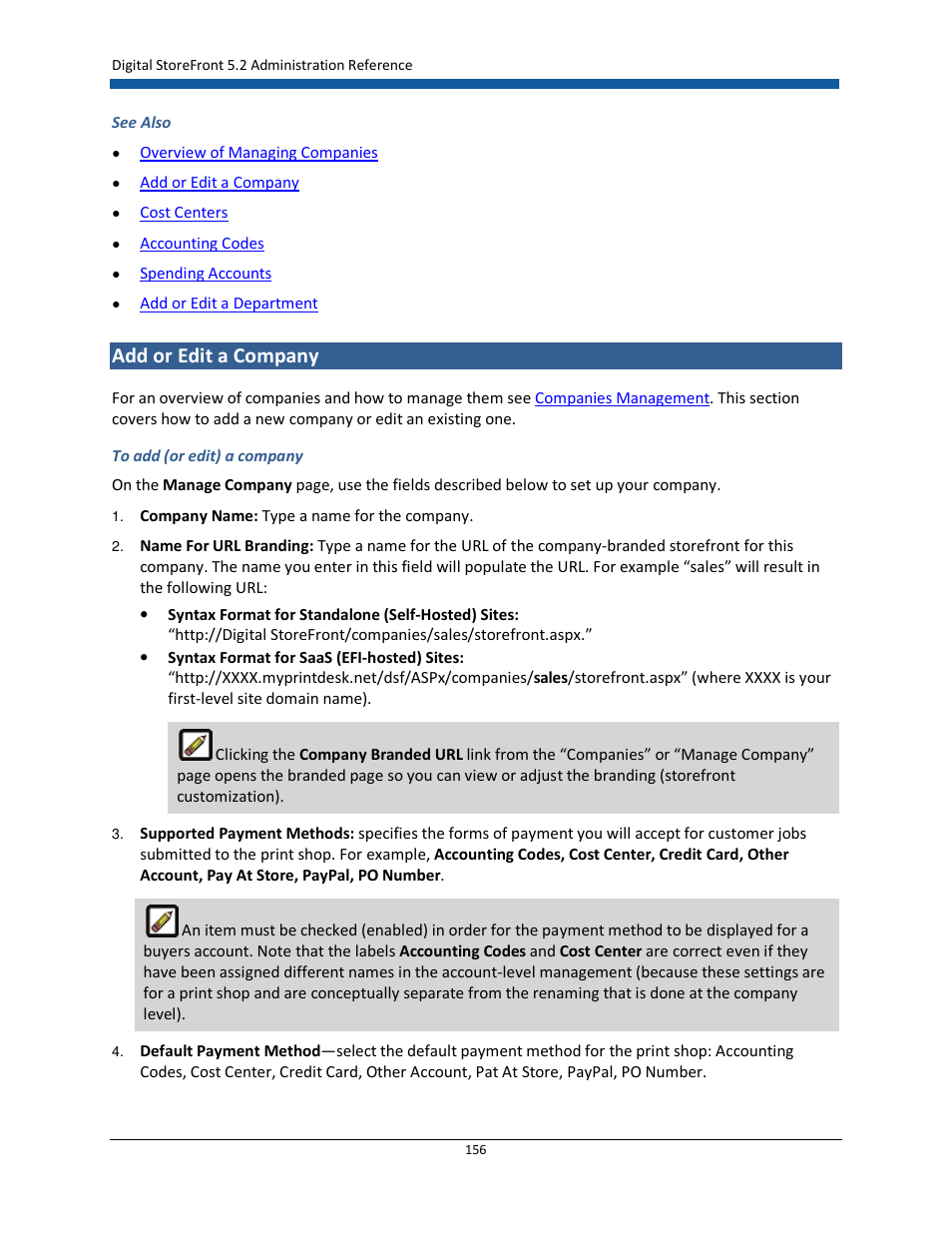 Add or edit a company | Konica Minolta Digital StoreFront User Manual | Page 156 / 532