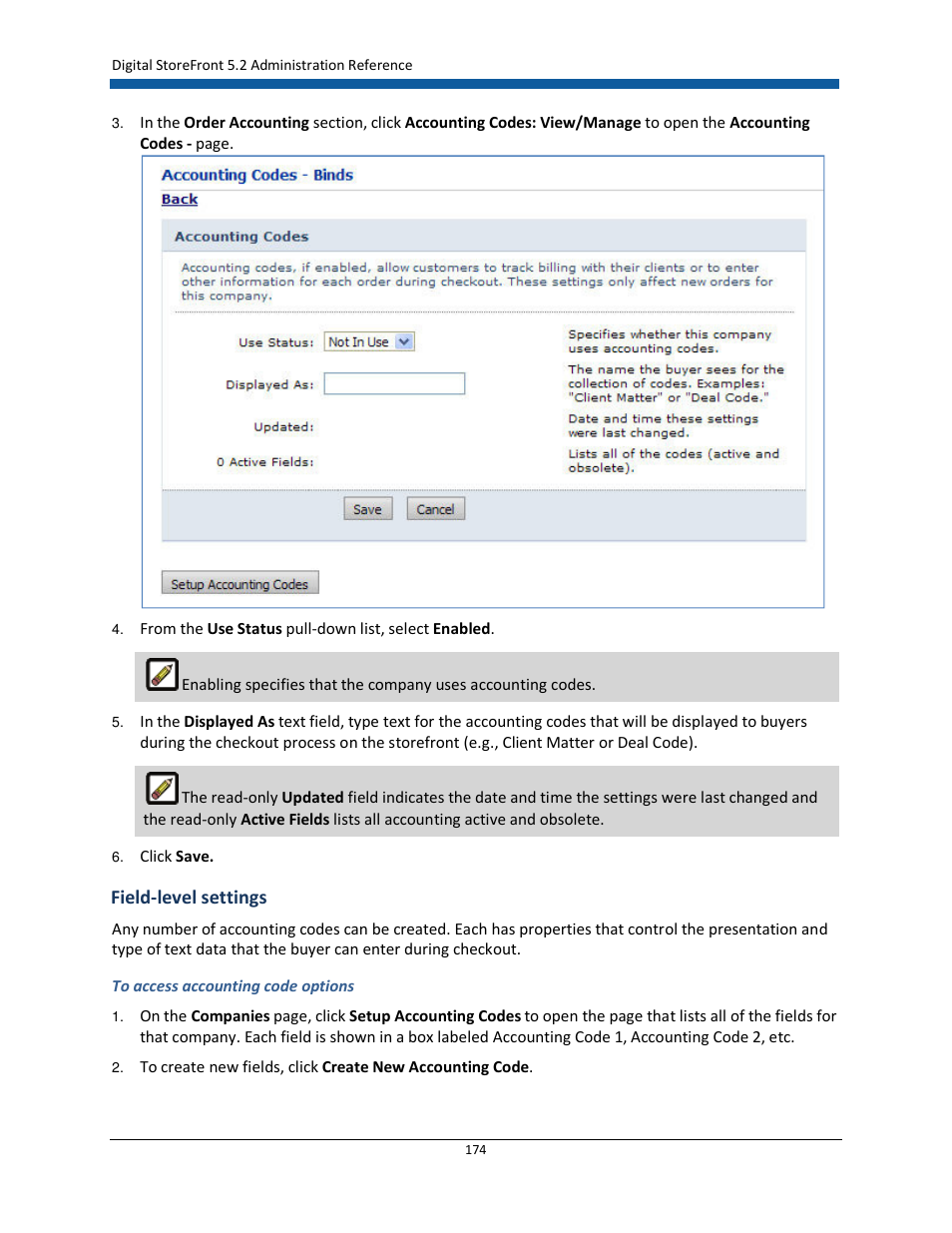 Field-level settings | Konica Minolta Digital StoreFront User Manual | Page 174 / 532