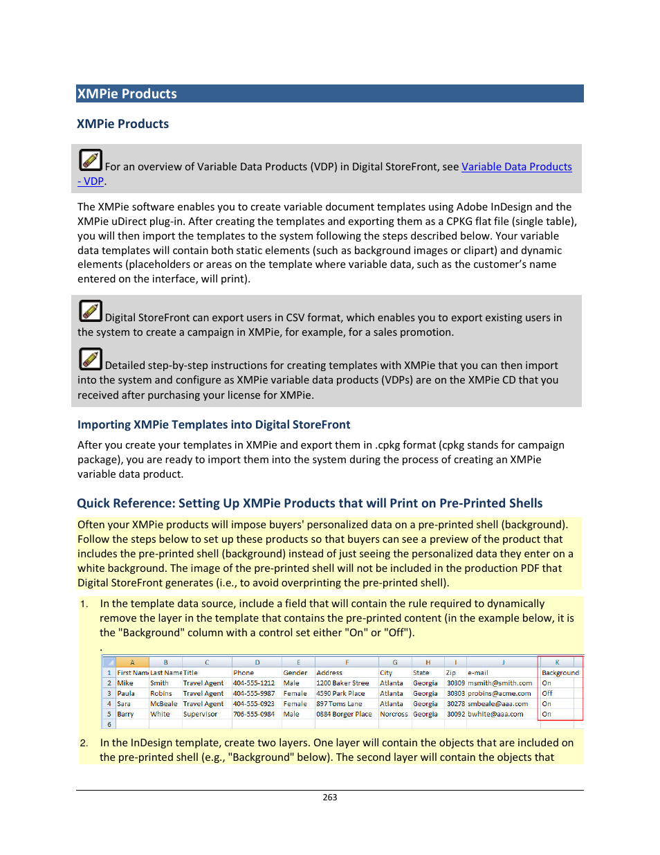 Xmpie products | Konica Minolta Digital StoreFront User Manual | Page 263 / 532