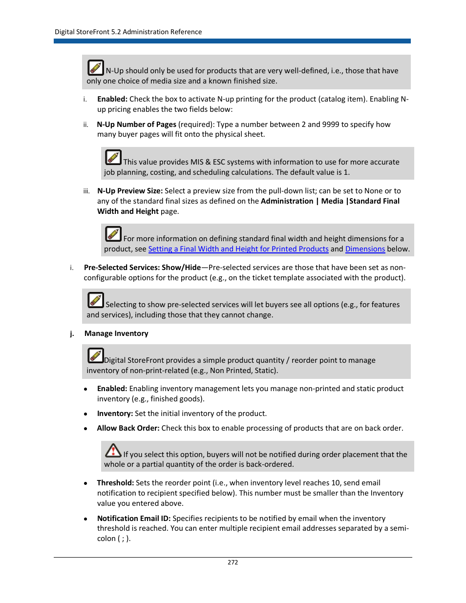 Konica Minolta Digital StoreFront User Manual | Page 272 / 532