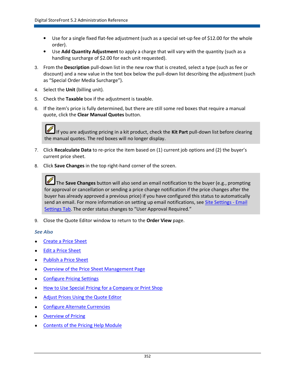 Konica Minolta Digital StoreFront User Manual | Page 352 / 532