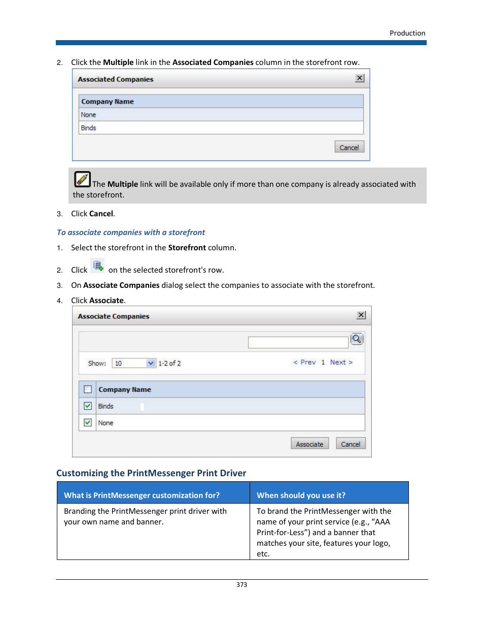 Customizing the printmessenger print driver | Konica Minolta Digital StoreFront User Manual | Page 373 / 532