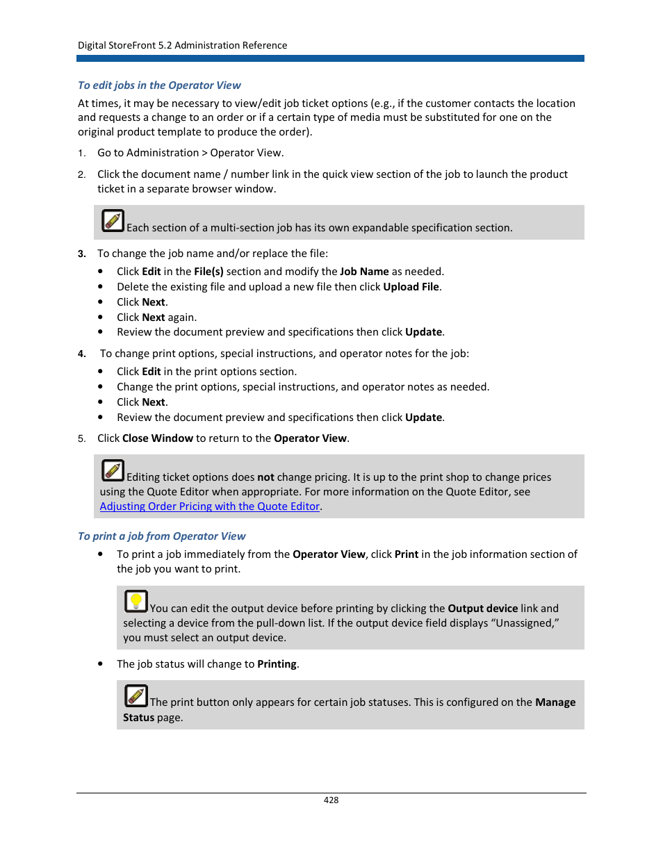 Konica Minolta Digital StoreFront User Manual | Page 428 / 532