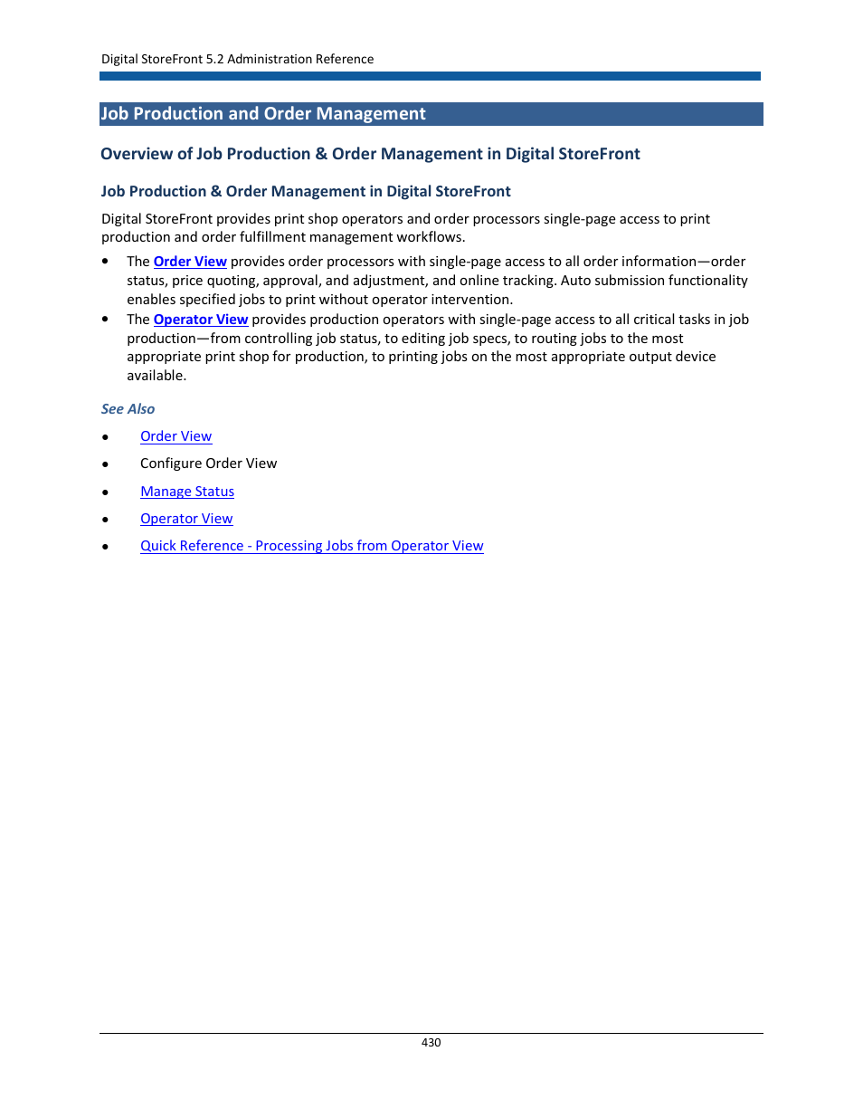 Job production and order management | Konica Minolta Digital StoreFront User Manual | Page 430 / 532