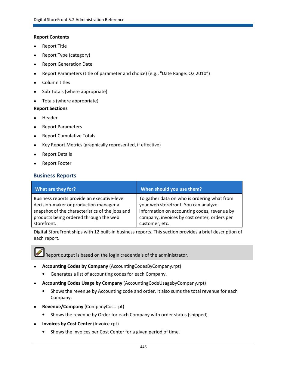 Business reports | Konica Minolta Digital StoreFront User Manual | Page 446 / 532