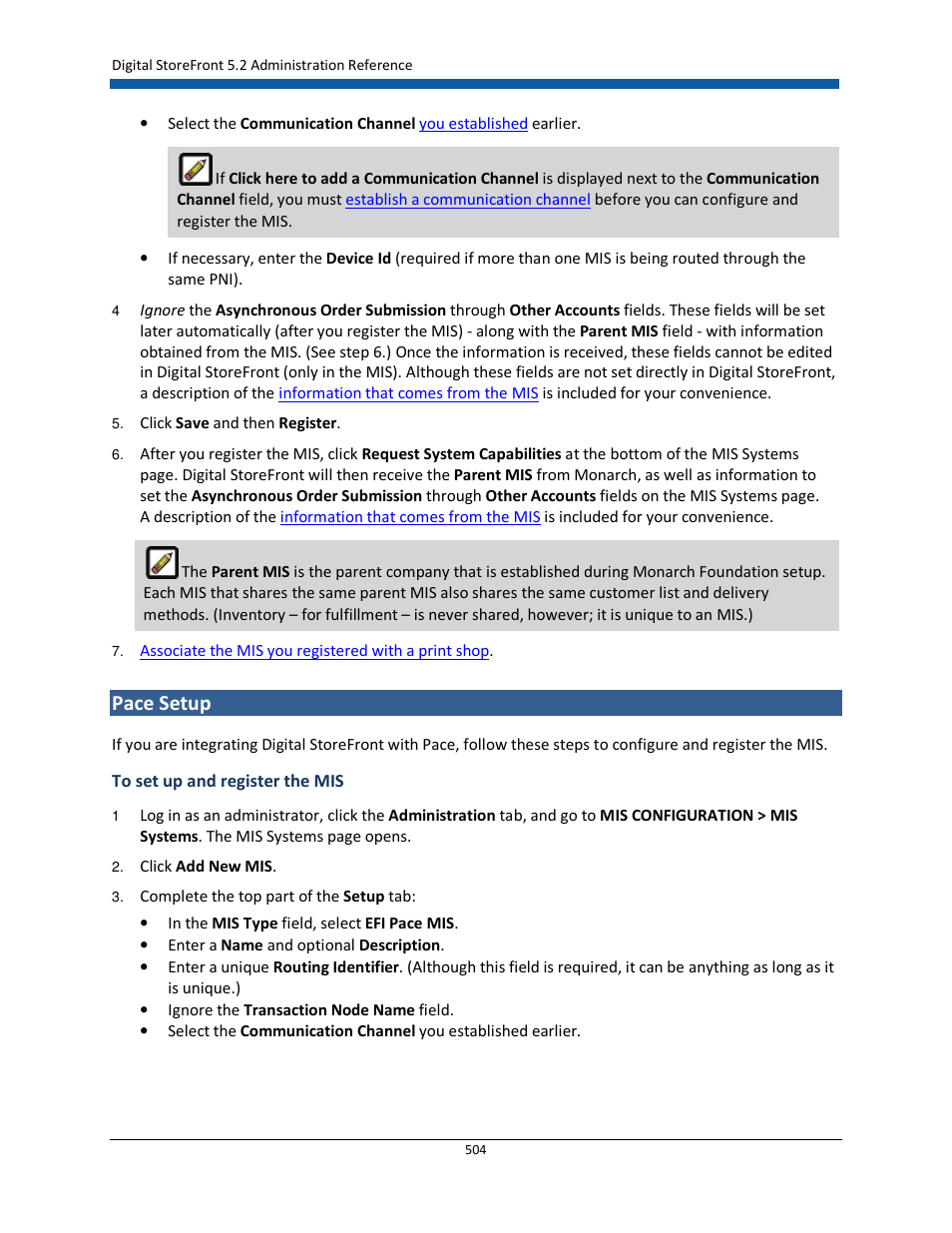 Pace setup | Konica Minolta Digital StoreFront User Manual | Page 504 / 532