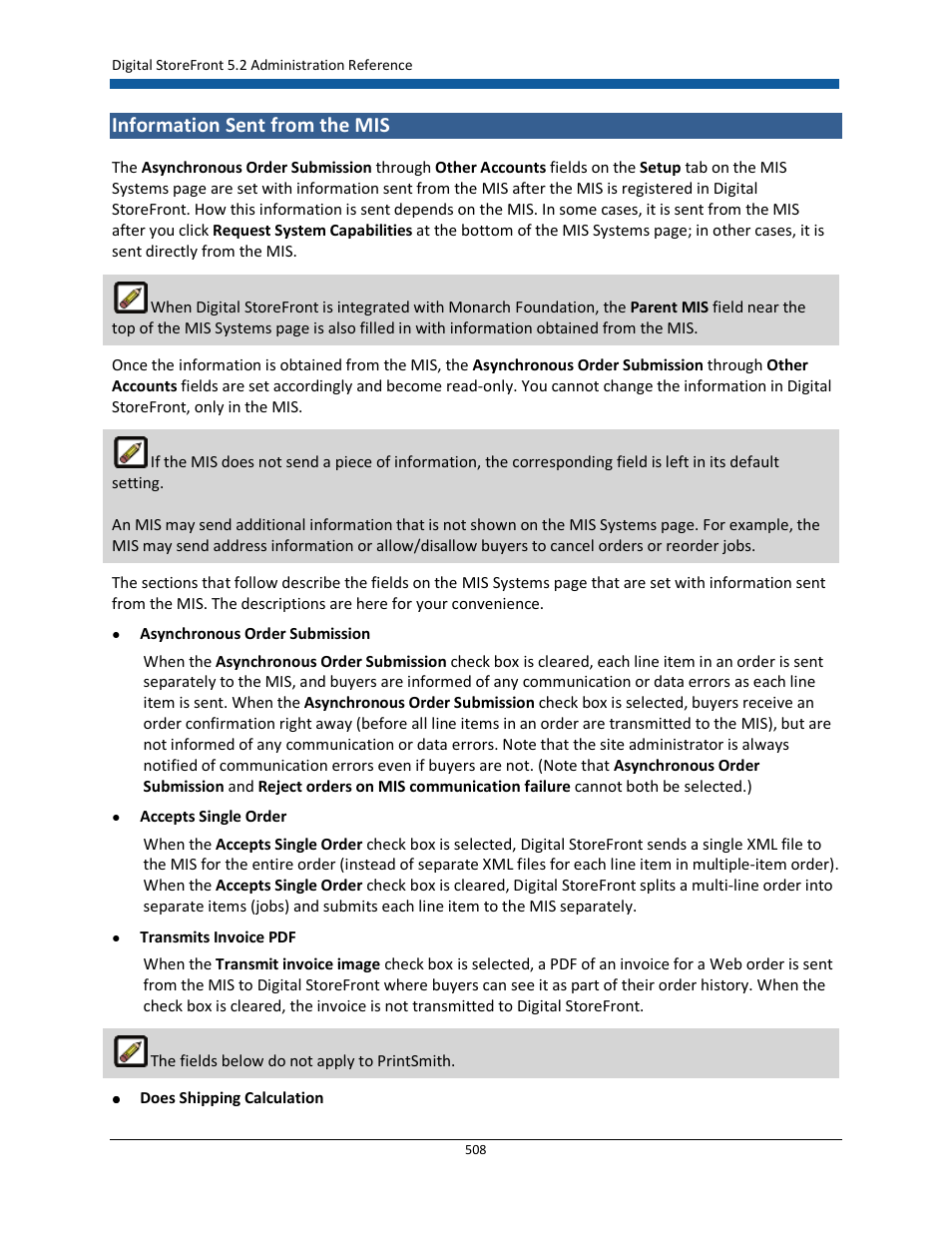 Information sent from the mis | Konica Minolta Digital StoreFront User Manual | Page 508 / 532