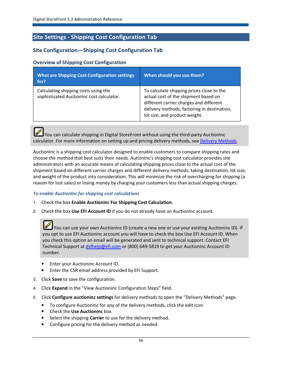 Site settings - shipping cost configuration tab | Konica Minolta Digital StoreFront User Manual | Page 66 / 532