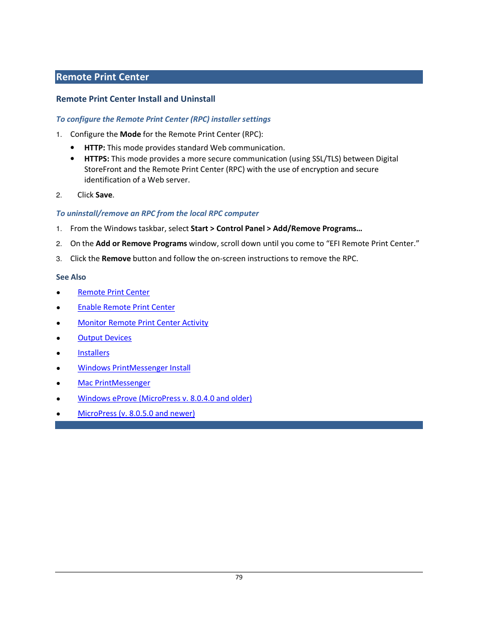 Remote print center | Konica Minolta Digital StoreFront User Manual | Page 79 / 532