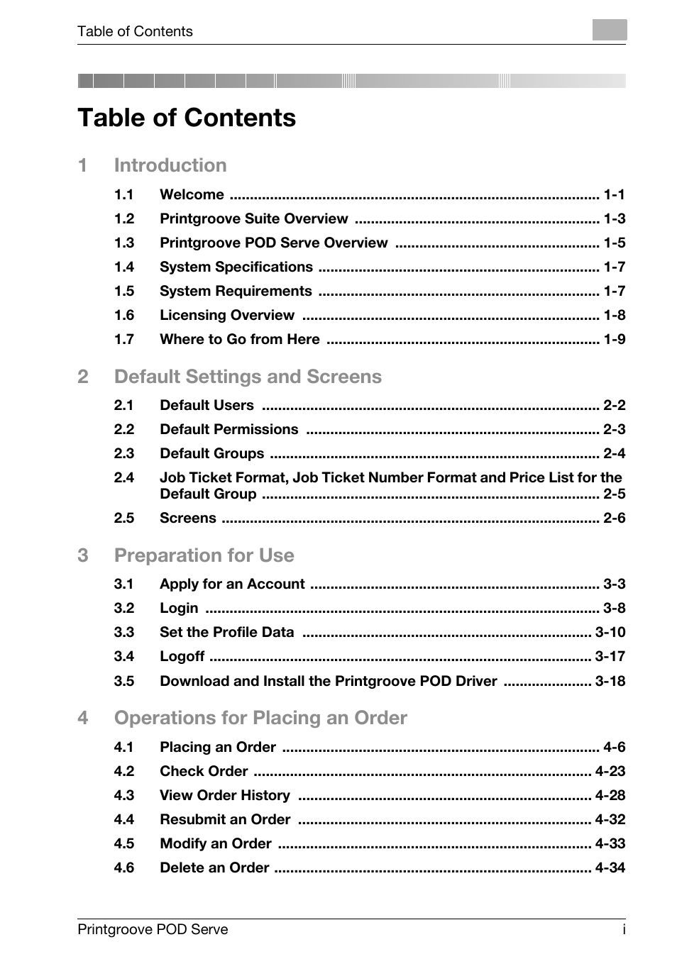 Konica Minolta Printgroove User Manual | Page 2 / 127