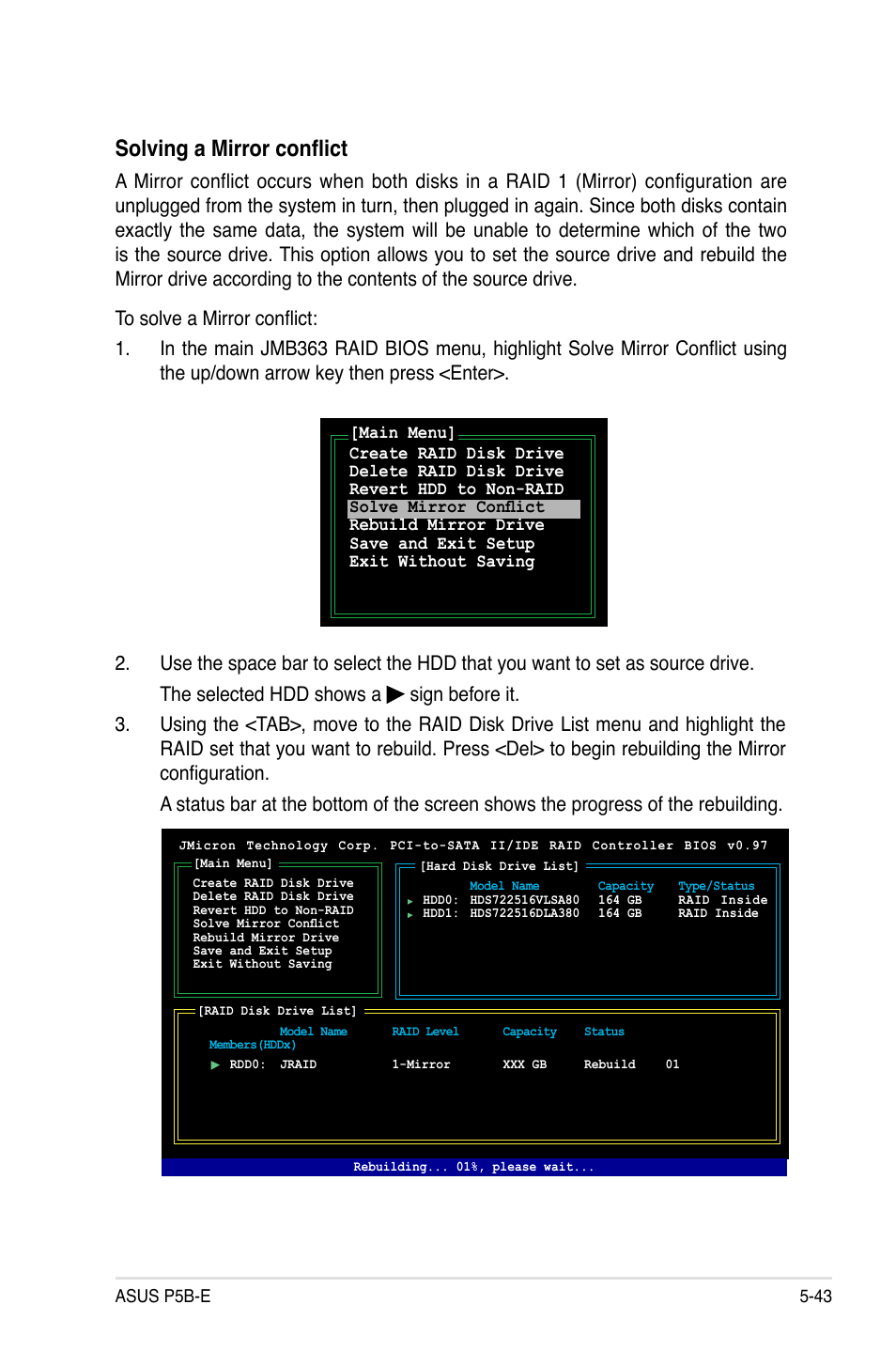 Solving a mirror conflict | Asus Motherboard P5B-E User Manual | Page 149 / 158