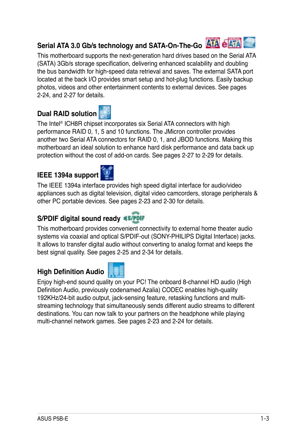 Asus Motherboard P5B-E User Manual | Page 19 / 158