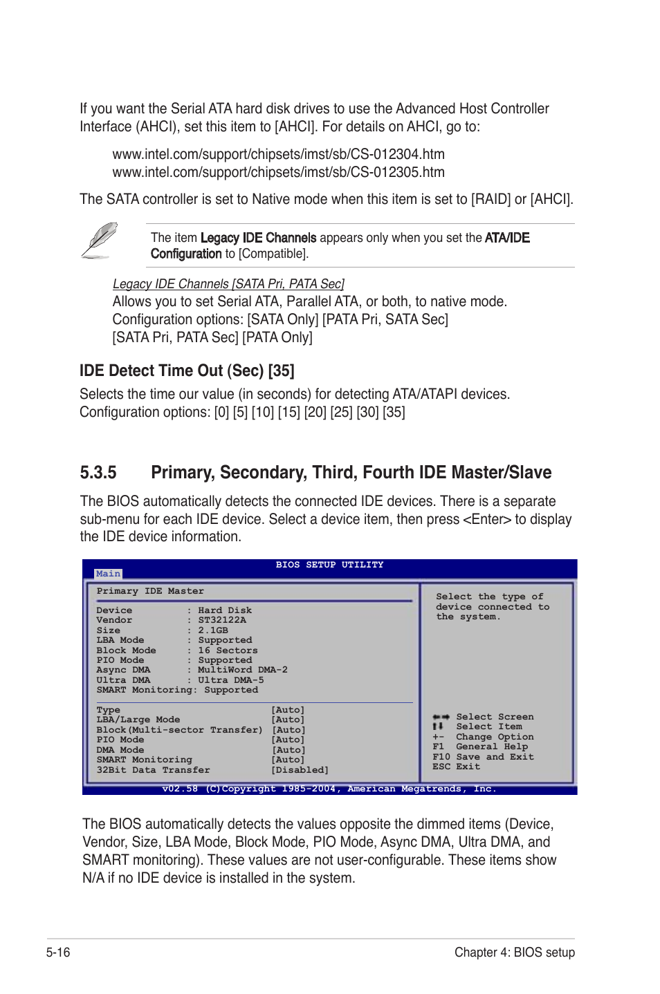 Ide detect time out (sec) [35 | Asus TS300-PA4 User Manual | Page 102 / 204