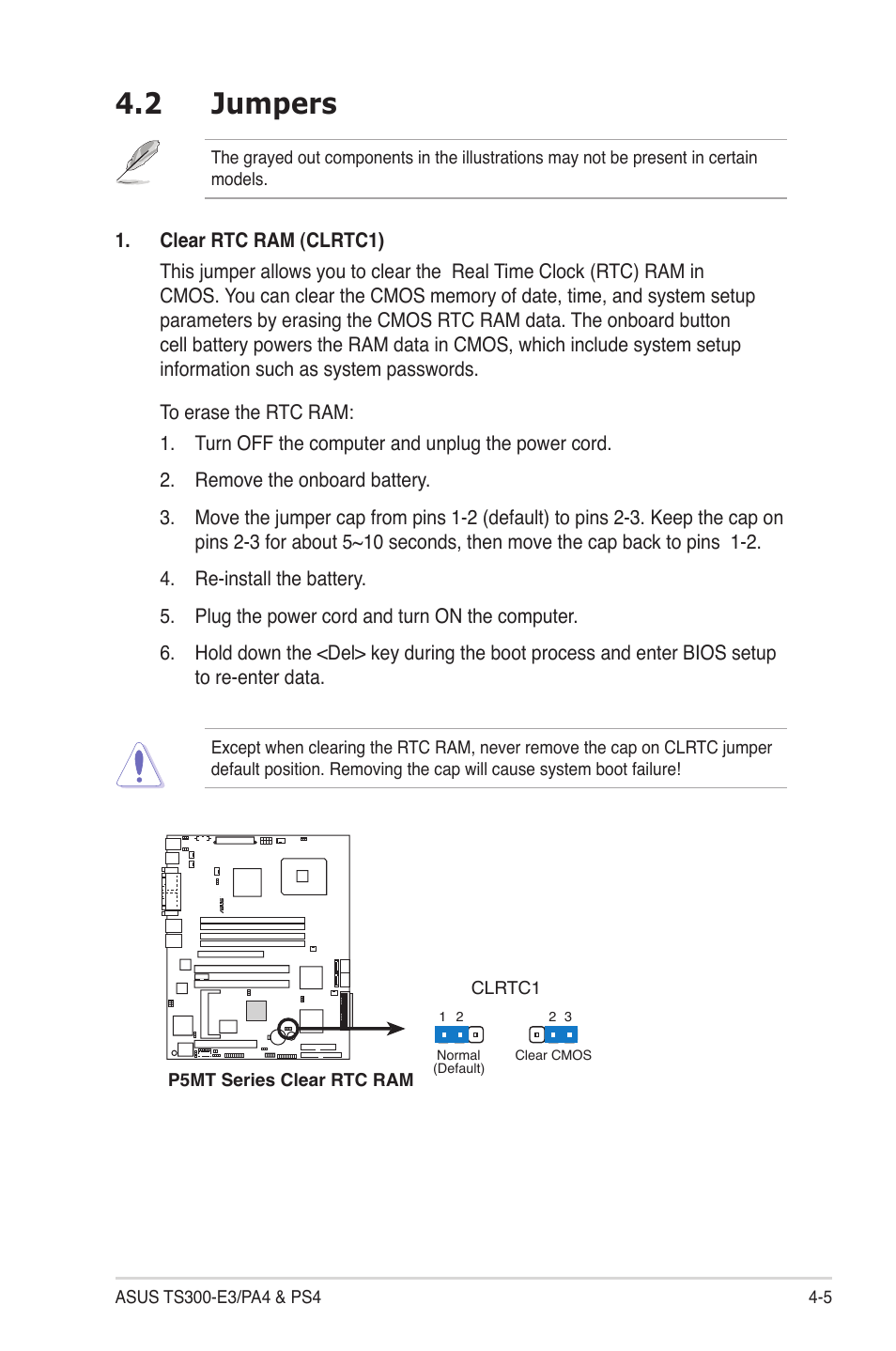 2 jumpers | Asus TS300-PA4 User Manual | Page 73 / 204