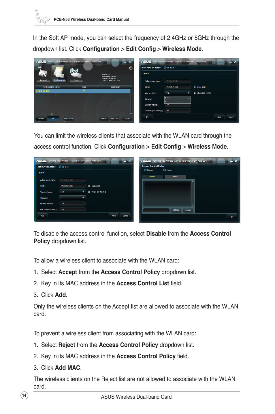 Asus Wireless Dual-band PCI-E Card PCE-N53 User Manual | Page 17 / 35