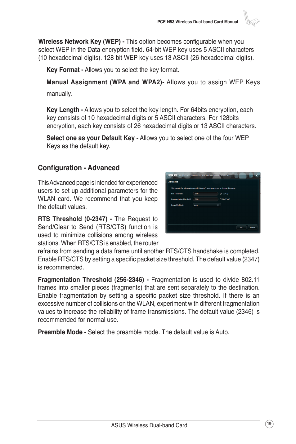 Asus Wireless Dual-band PCI-E Card PCE-N53 User Manual | Page 22 / 35