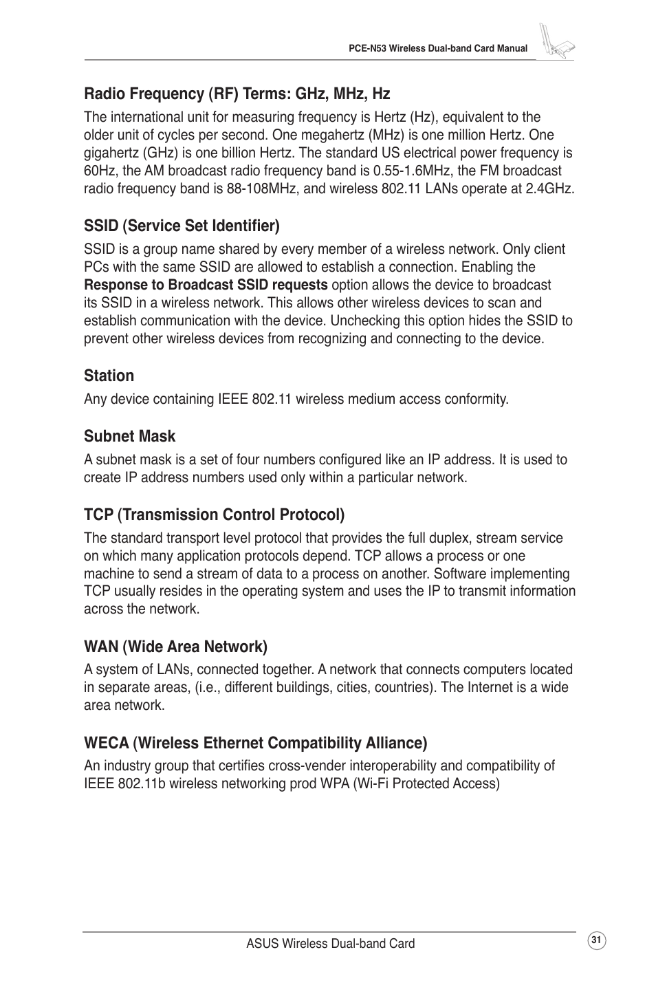 Asus Wireless Dual-band PCI-E Card PCE-N53 User Manual | Page 34 / 35