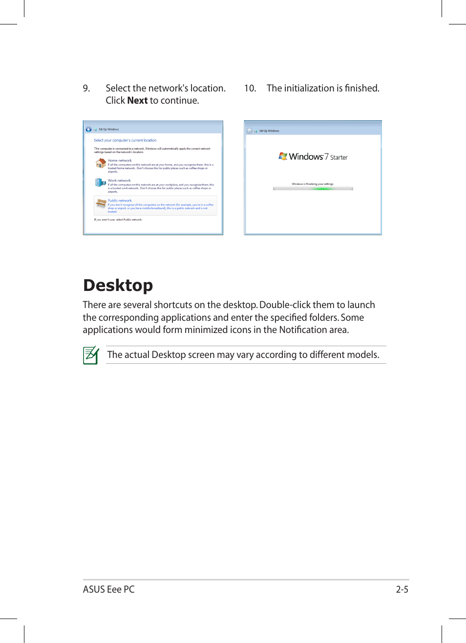 Desktop, Desktop -5 | Asus EEE PC E5064 User Manual | Page 25 / 60