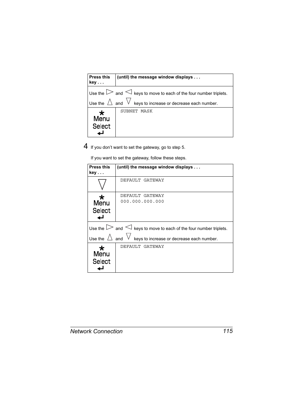 Network connection 115 | Konica Minolta magicolor 5550 User Manual | Page 133 / 296