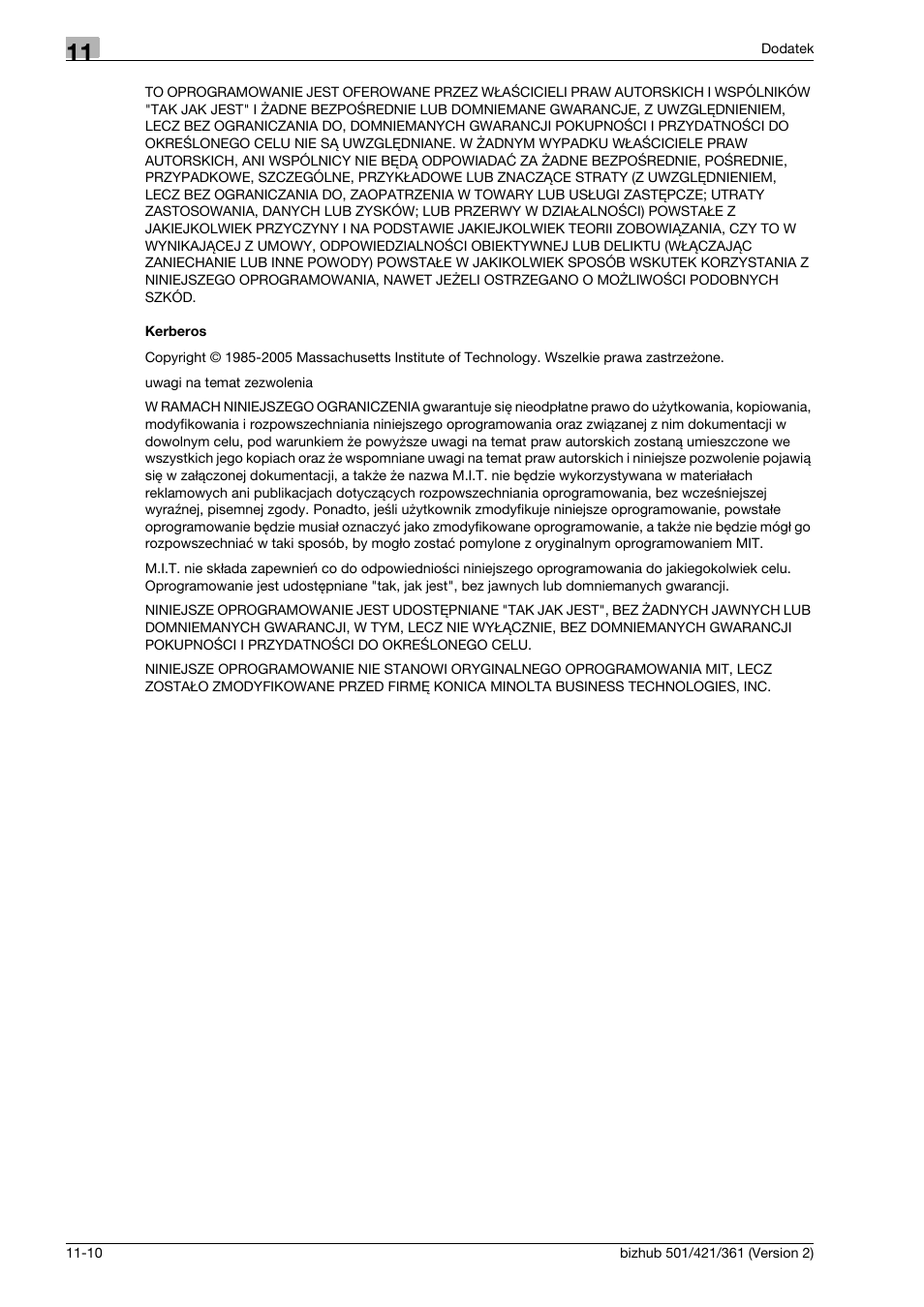 Kerberos | Konica Minolta bizhub 501 User Manual | Page 280 / 288