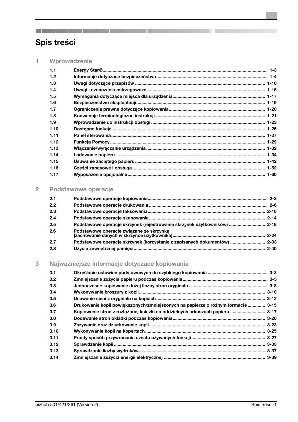 Konica Minolta bizhub 501 User Manual | Page 3 / 288