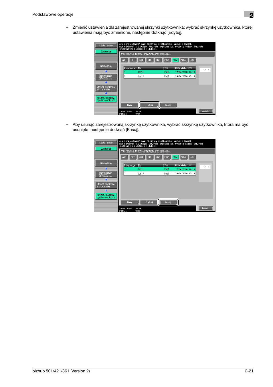 Konica Minolta bizhub 501 User Manual | Page 89 / 288